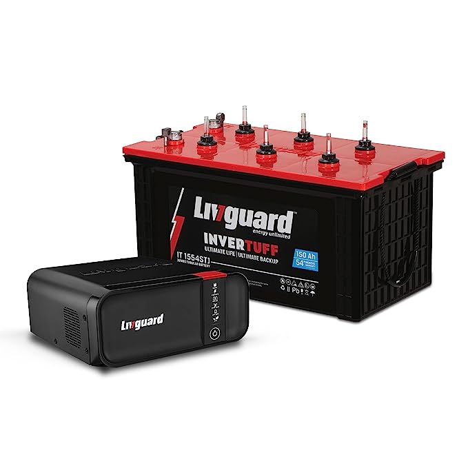 Livguard |800VA/12V Pure Sine Wave Inverter |150Ah Jumbo Short Tubular Battery